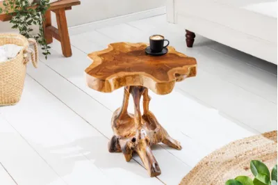 Root Natural Low Tabure / Stolić